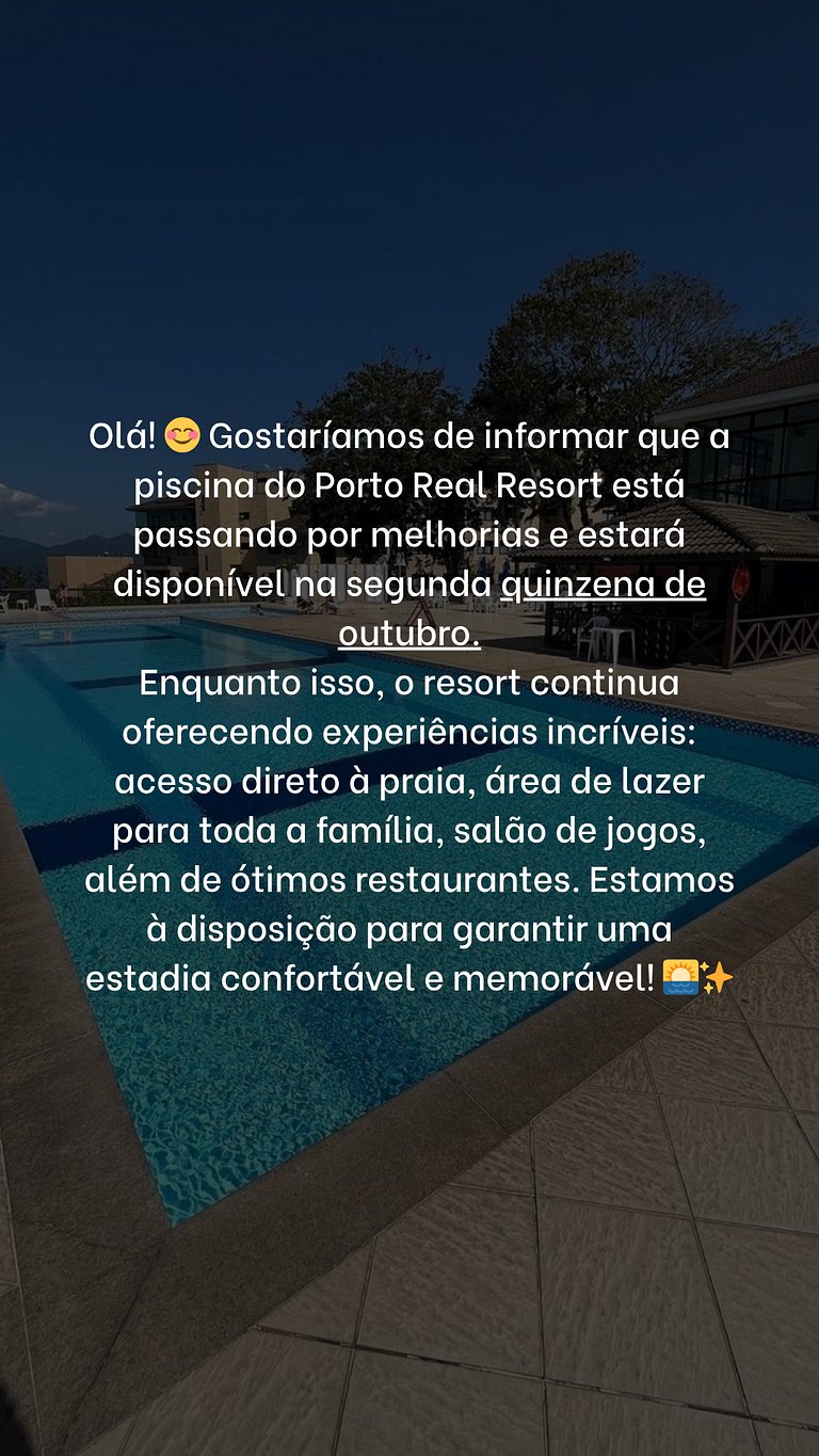 Frente ao Clube Porto Real – Apartamento Completo com Lazer